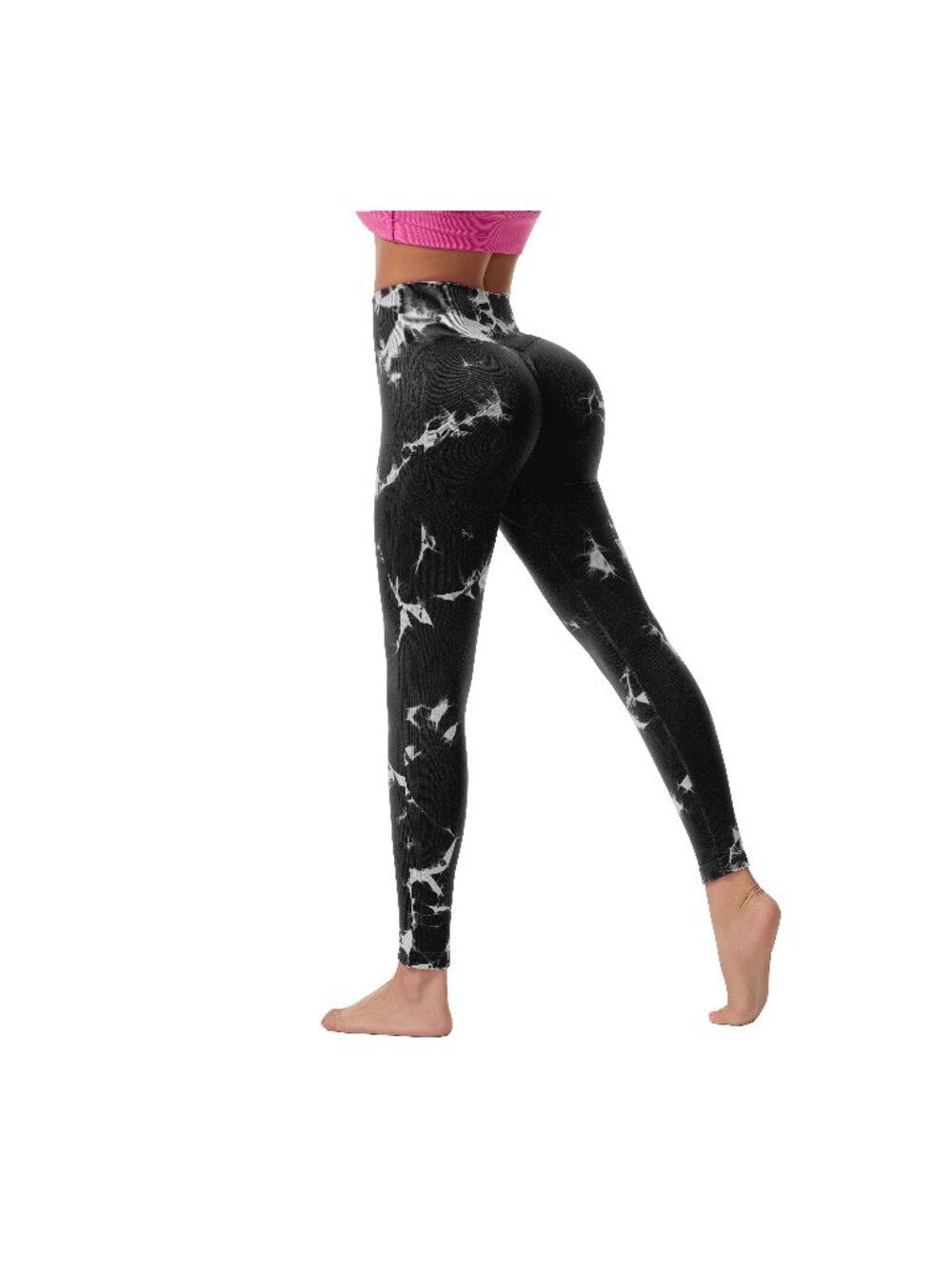 Women's Solid Color High Waist Seamless Yoga Leggings, Butt Lifting Tummy Contro